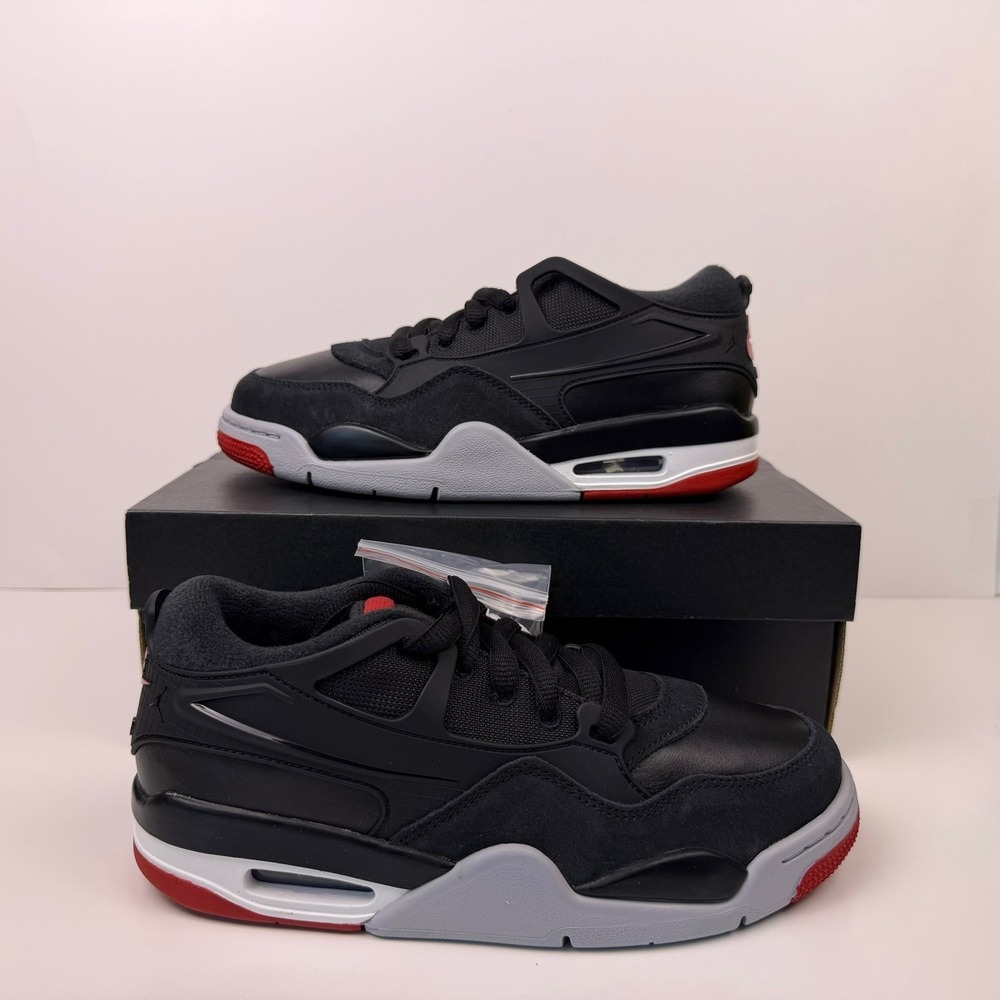 Nike Air Jordan 4 RM Sneakers Size 5.5Y / 7 Women's Black Red FQ7938-061
